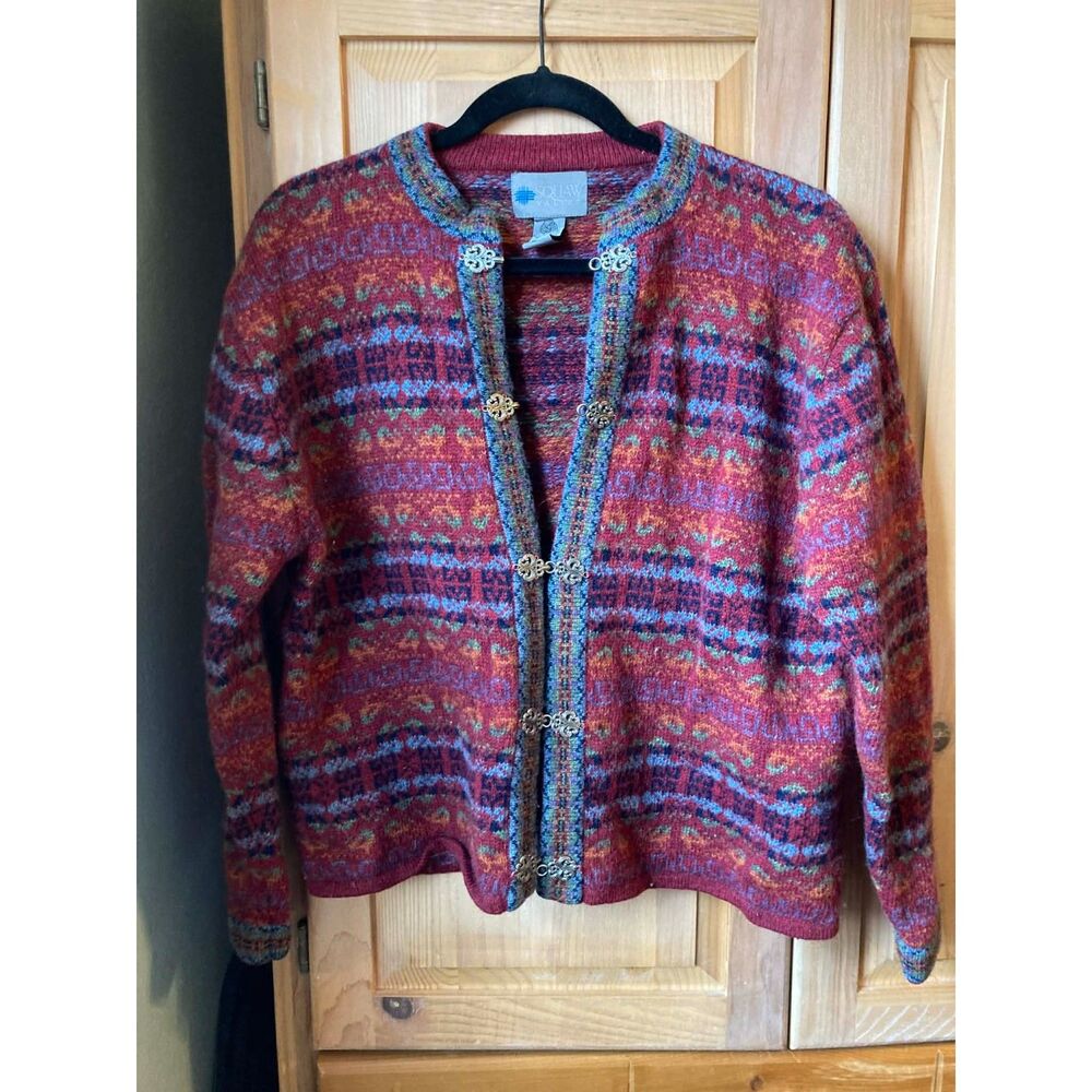 Squaw Valley Woolmark Certified 100% Wool Cottagecore Cardigan, Medium